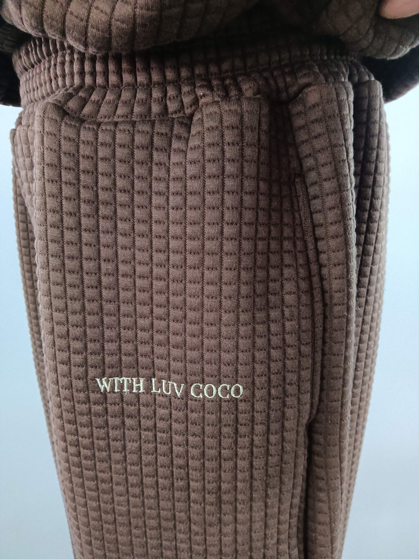 Chocolate Crewneck and Cargo Sweats Set